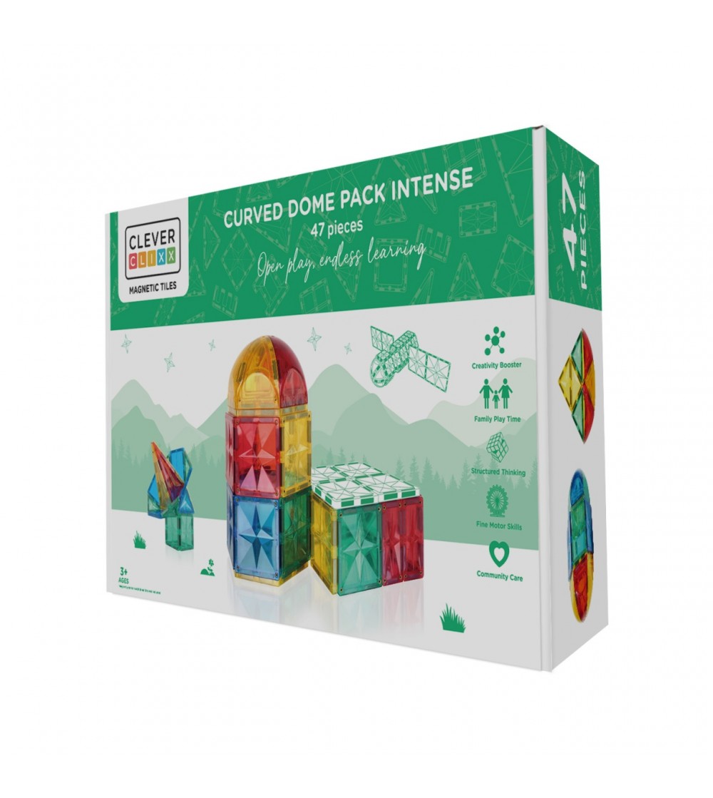Set magnetic de construit Dome 47 piese, Cleverclixx - Acasa