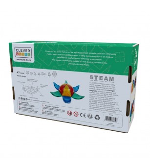 Set magnetic de construit Dome 47 piese, Cleverclixx - Acasa