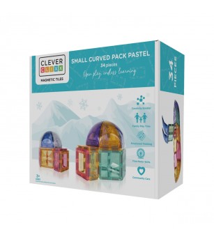 Set magnetic de constuit Dome pastel 34 piese, Cleverclixx - Acasa