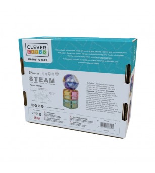 Set magnetic de constuit Dome pastel 34 piese, Cleverclixx - Acasa