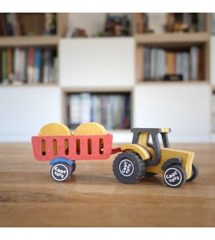 Set de constructie Ferma cu tractor Nathan, Croc toys - Vehicule de jucărie