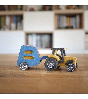 Set de constructie Ferma cu tractor Nathan, Croc toys - Vehicule de jucărie