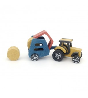 Set de constructie Ferma cu tractor Nathan, Croc toys - Vehicule de jucărie