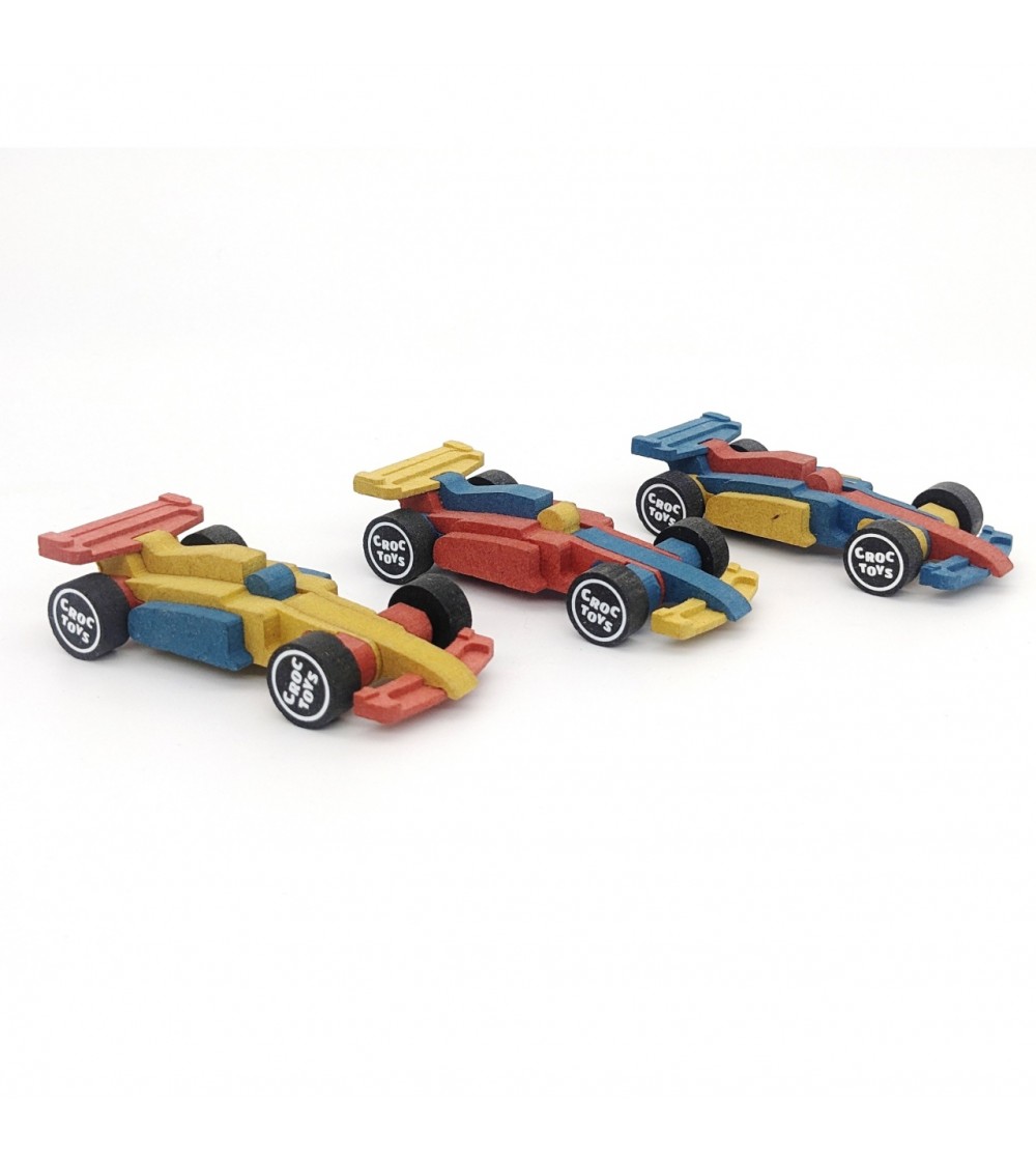 Set de constructie 3 masini de curse, Croc toys - Vehicule de jucărie
