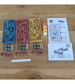 Set de constructie 3 masini de curse, Croc toys - Vehicule de jucărie
