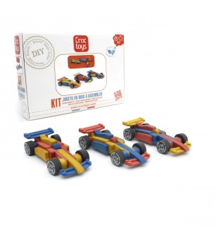 Set de constructie 3 masini de curse, Croc toys - Vehicule de jucărie