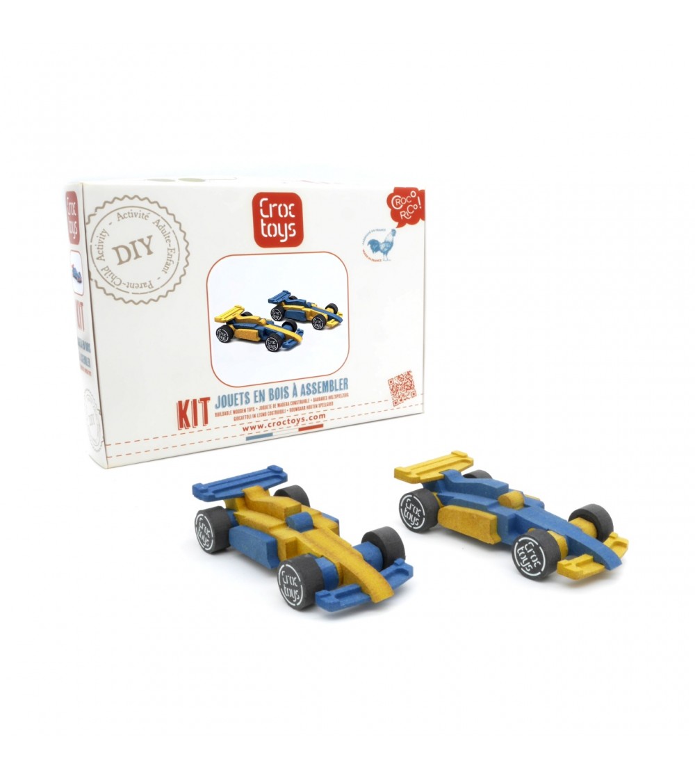 Set de constructie 2 masini de curse, Croc toys - Vehicule de jucărie