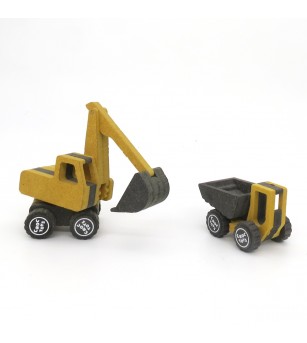 Set de constructie vehicule de santier Marco si Frederic, Croc toys - Vehicule de jucărie