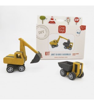Set de constructie vehicule de santier Marco si Frederic, Croc toys - Vehicule de jucărie