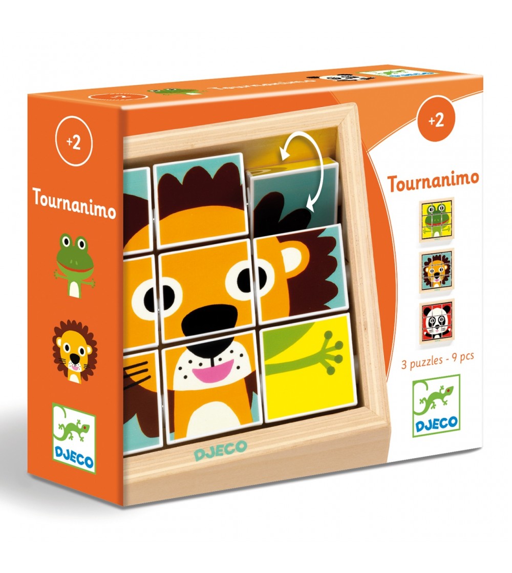 Puzzle din cuburi Tournanimo, Djeco - Puzzle-uri
