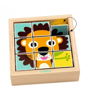 Puzzle din cuburi Tournanimo, Djeco - Puzzle-uri