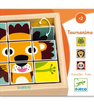 Puzzle din cuburi Tournanimo, Djeco - Puzzle-uri