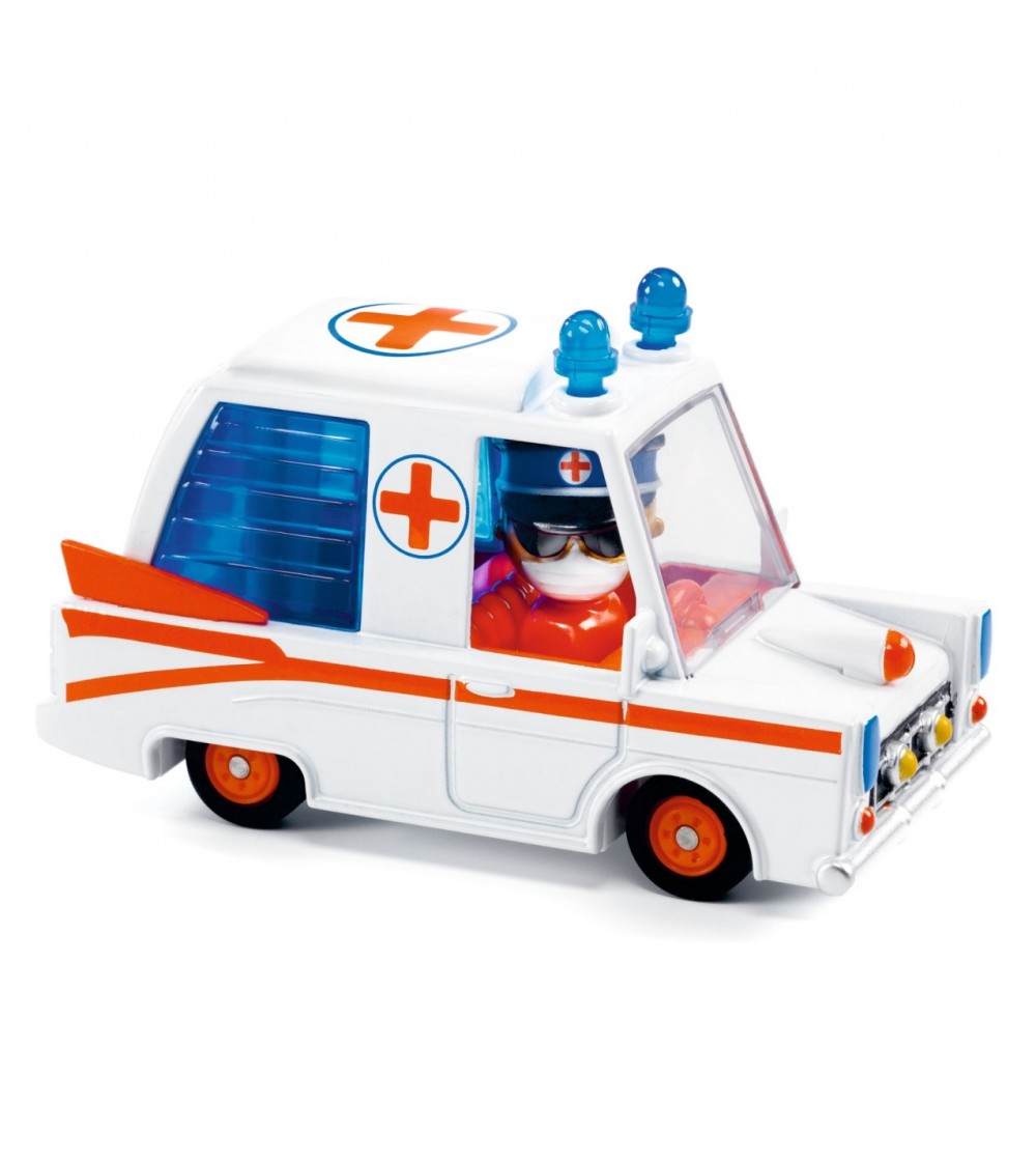 Ambulanta Hurry Ambulance Colectia Crazy Motors, Djeco - Jocuri de rol Ambulanta Hurry Ambulance Colectia Crazy Motors, Djeco - Jocuri de rol