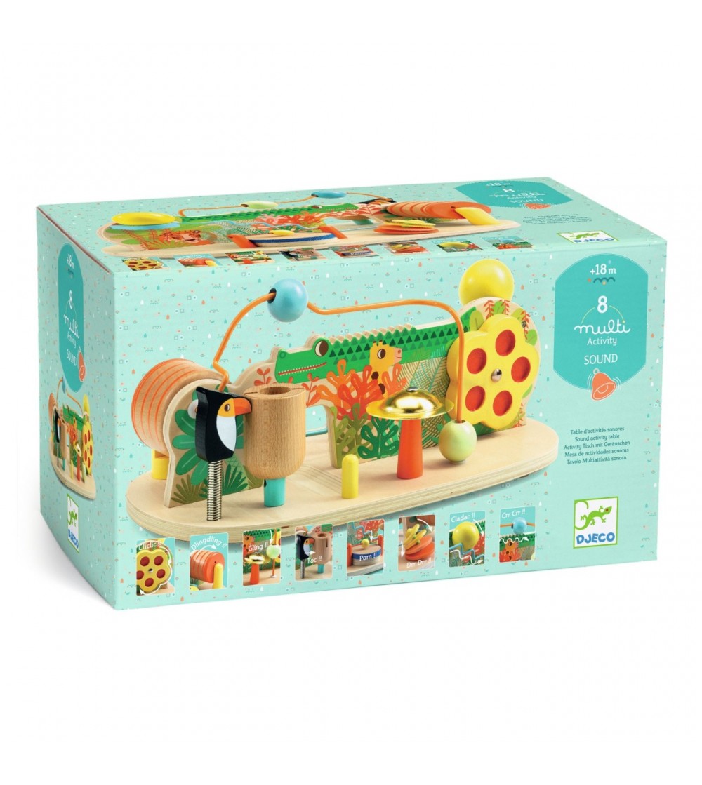 Centru de activitati cu multi sunete, Djeco - Jucării de lemn si Montessori