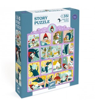 Puzzle poveste Scufita Rosie, Djeco - Puzzle-uri