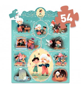 Puzzle poveste Pinocchio, Djeco - Puzzle-uri