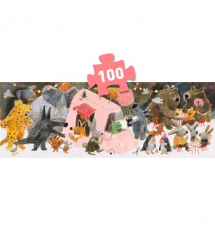 Puzzle galerie Fiesta animalelor, Djeco - Puzzle-uri