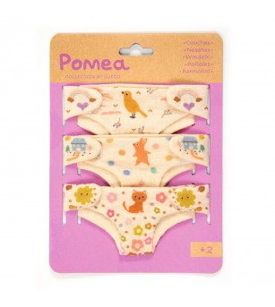 Colectia Pomea Set 3 scutece pentru papusi bebelus, Djeco - Jocuri de rol