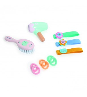 Colectia Pomea Set de coafura pentru papusi, Djeco - Jocuri de rol