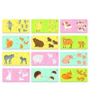 Puzzle duo asociere mama-pui, Djeco - Puzzle-uri