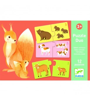 Puzzle duo asociere mama-pui, Djeco - Puzzle-uri