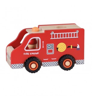 Masina de pompieri din lemn, Egmont Toys - Vehicule de jucărie