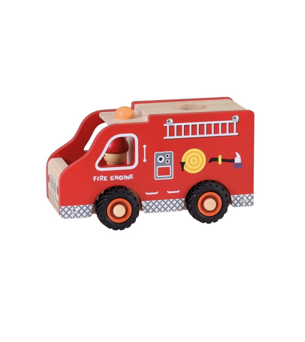 Masina de pompieri din lemn, Egmont Toys - Vehicule de jucărie