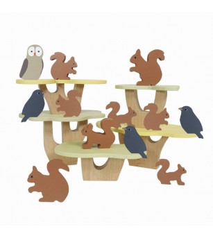 Joc de echilibru Veveritele, Egmont Toys - Jucării de lemn si Montessori