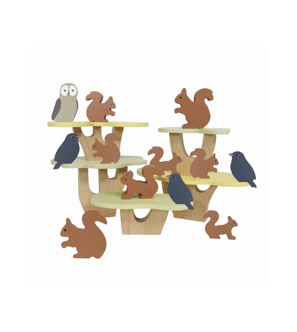 Joc de echilibru Veveritele, Egmont Toys - Jucării de lemn si Montessori