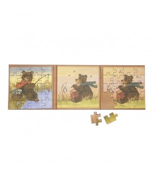 Set 2 puzzle-uri magnetice Ursuletul de plus, Egmont Toys - Puzzle-uri