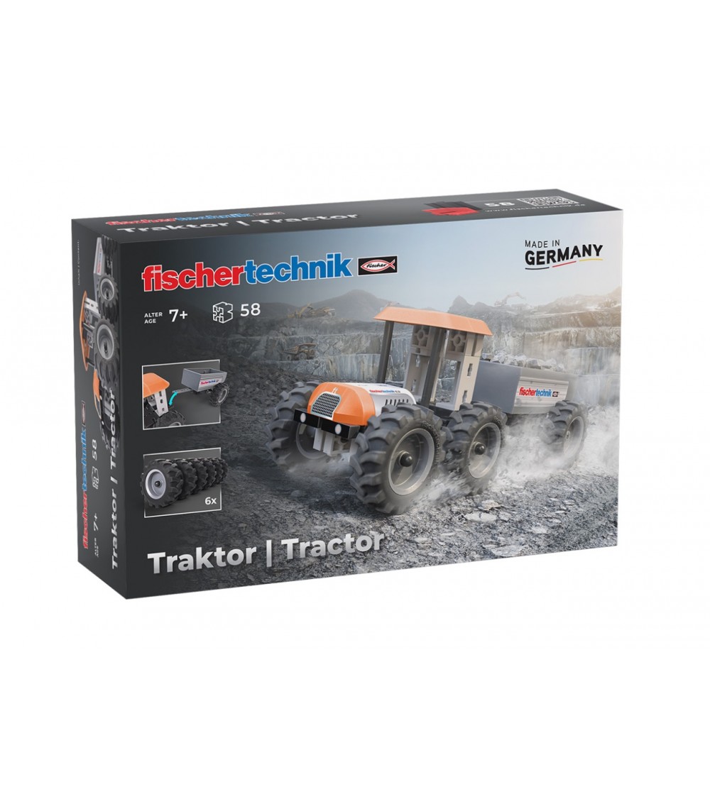 Kit STEM Tractor de asamblat si manevrat, Fischertechnik - Jucării științifice