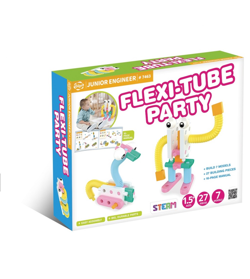Kit STEM de construit cu tuburi flexibile, Gigo Toys - Jucării științifice