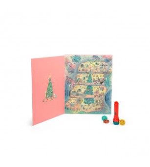 Calendar de Advent Lanterna si 23 de discuri cu povesti Big Family, Moulin Roty - Calendar Advent