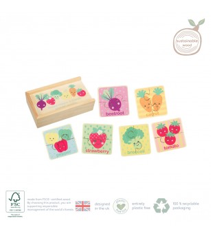 Puzzle din lemn in cutie Legume, Orange Tree Toys - Jucării de lemn si Montessori