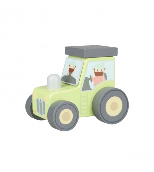 Tractor din lemn verde, Orange Tree Toys - Jucării de lemn si Montessori