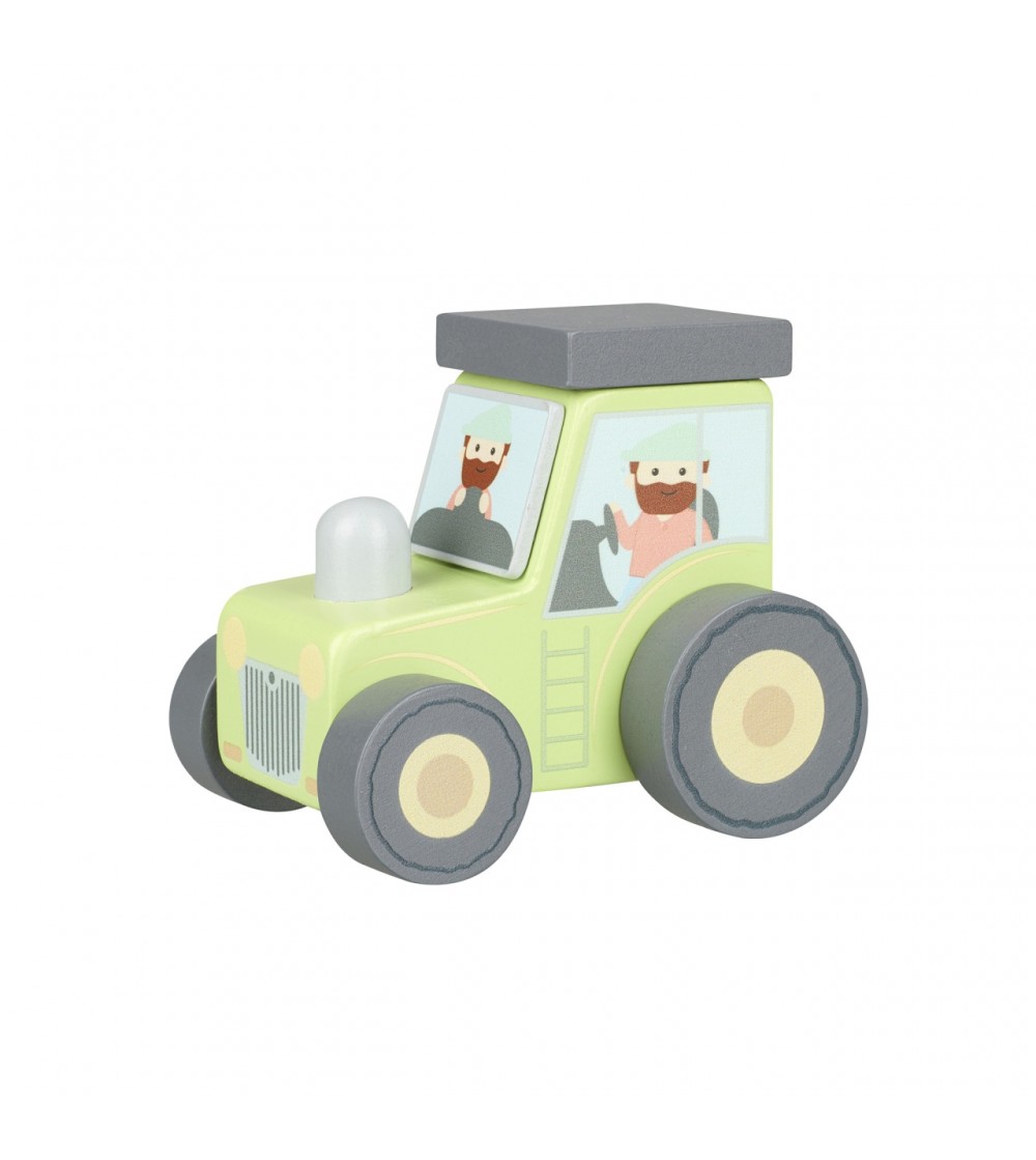 Tractor din lemn verde, Orange Tree Toys - Jucării de lemn si Montessori