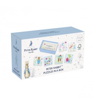 Puzzle-uri Peter Rabbit™ in cutie lemn, Orange Tree Toys - Jucării de lemn si Montessori