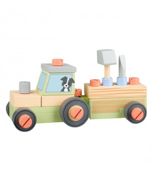 Tractor din lemn de asamblat, Orange Tree Toys - Jucării de lemn si Montessori
