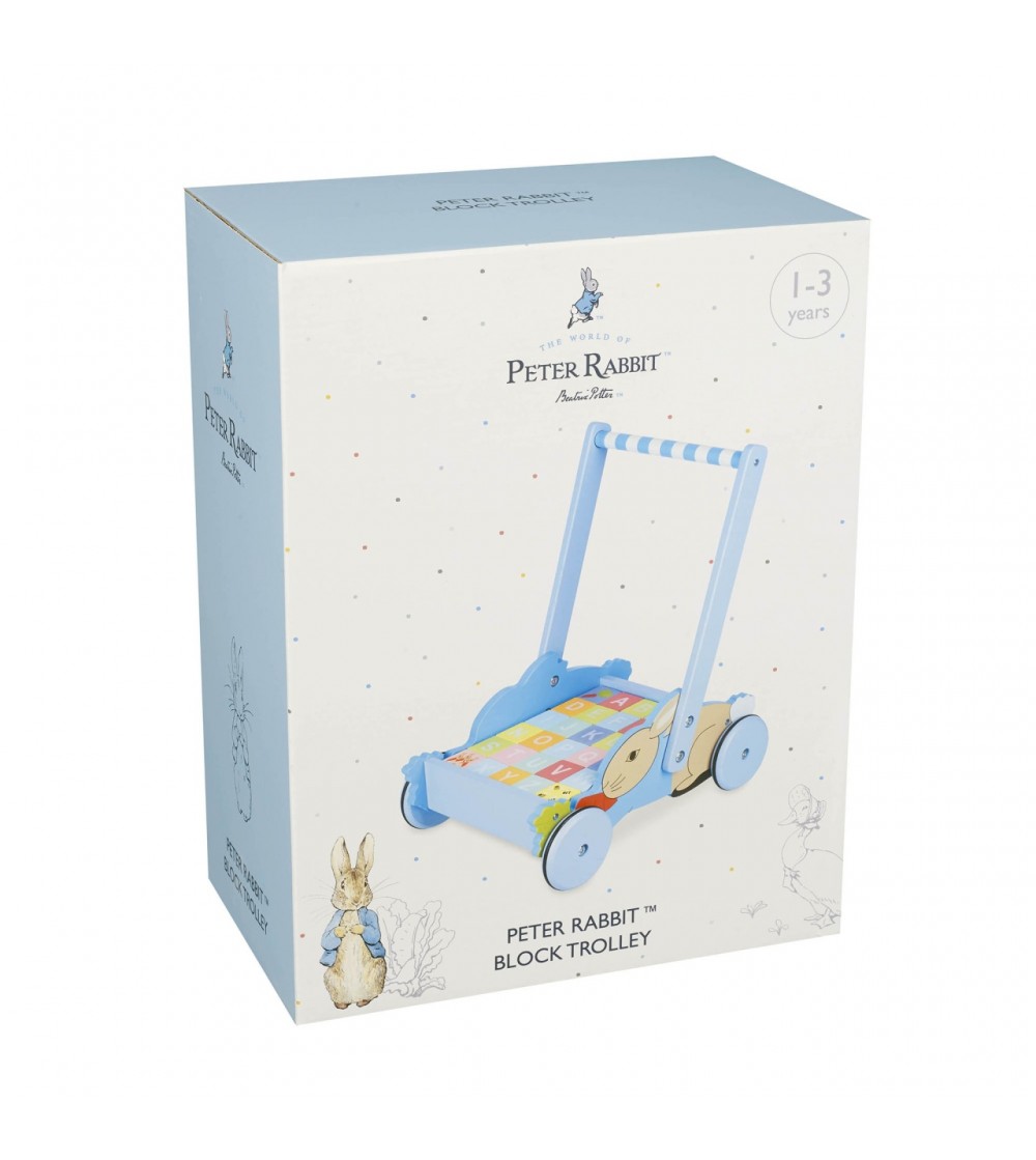Carucior cu cuburi Peter Rabbit™, Orange Tree Toys - Jucării de lemn si Montessori