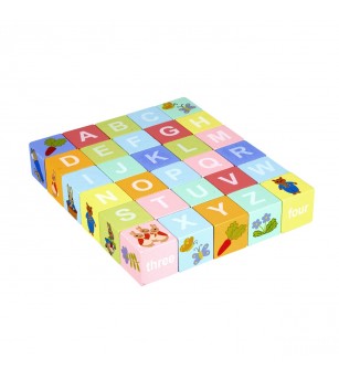 Carucior cu cuburi Peter Rabbit™, Orange Tree Toys - Jucării de lemn si Montessori