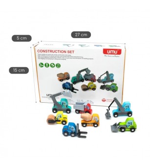 Set de vehicule pentru constructii, UMU Toys - Vehicule de jucărie