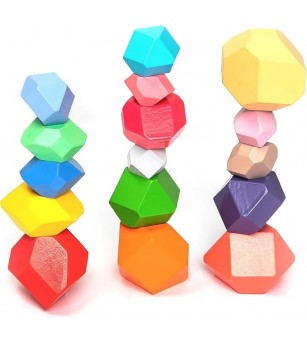 Joc de stivuire pietre, UMU Toys - Jucării de lemn si Montessori