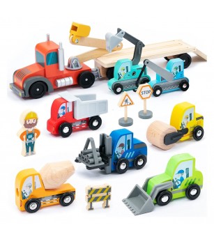 Set mare de vehicule pentru constructii, UMU Toys - Vehicule de jucărie