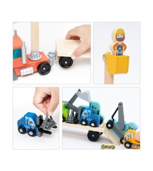 Set mare de vehicule pentru constructii, UMU Toys - Vehicule de jucărie