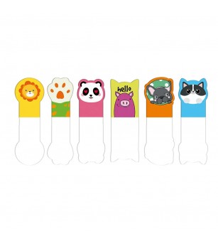 Bloc notes adeziv index, Fantasie Animale, din plastic - Rechizite