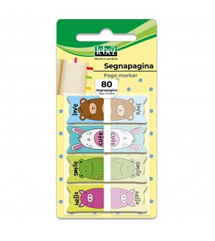 Bloc notes adeziv index, Fantasie Animale, din plastic - Rechizite