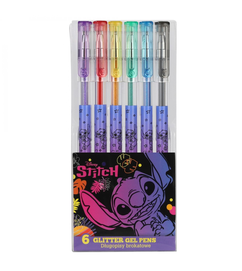 Set 6 pixuri cu gel cu sclipici Coolpack Stitch - Pixuri și rollere Set 6 pixuri cu gel cu sclipici Coolpack Stitch - Pixuri și rollere