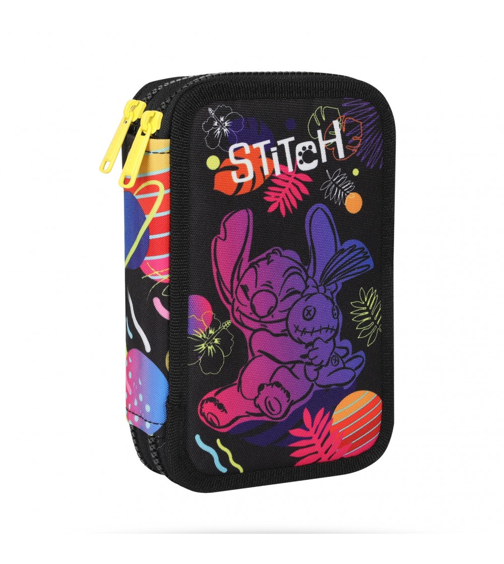 Penar echipat Coolpack cu două compartimente, Stitch - Negru - Penare Penar echipat Coolpack cu două compartimente, Stitch - Negru - Penare