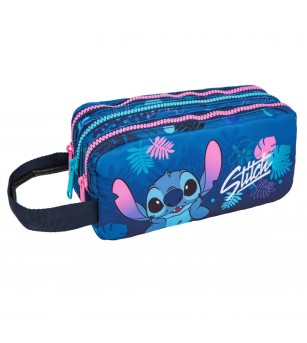 Penar neechipat Coolpack cu trei compartiment, Stitch - Albastru - Penare