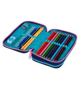 Penar echipat Coolpack cu două compartimente, Stitch - Albastru - Penare